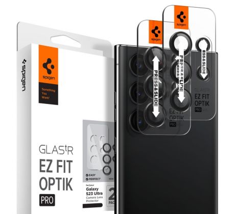 OCHRANNÉ SKLO ZADNÍ KAMERY SPIGEN OPTIK.TR ”EZ FIT” CAMERA PROTECTOR 2-PACK SAMSUNG GALAXY S23 ULTRA BLACK