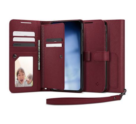 KRYT SPIGEN WALLET ”S” PLUS SAMSUNG GALAXY S23+ PLUS BURGUNDY