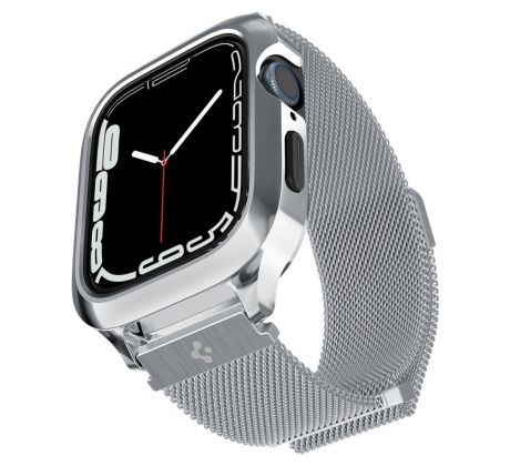 ŘEMÍNEK SPIGEN METAL FIT ”PRO” APPLE WATCH 4 / 5 / 6 / 7 / 8 / 9 / SE (44 / 45 MM) SILVER