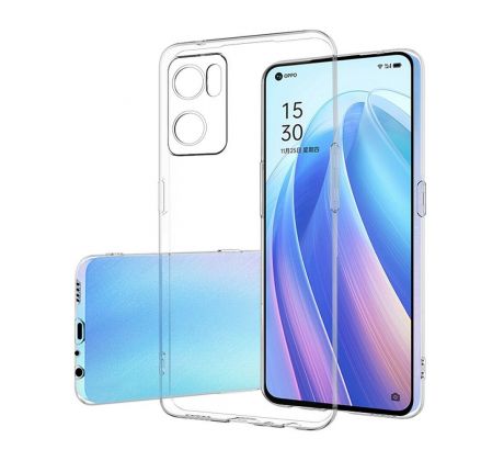 Transparentní silikonový kryt s tloušťkou 0,5mm  - OPPO Reno 7 5G průsvitný