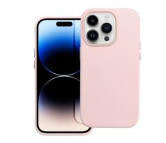 Kožený kryt - Mag Cover  iPhone 14 Pro (růžový)