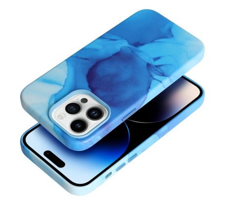 Kožený kryt - Mag Cover  iPhone 12 Pro Max modrý 