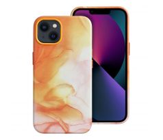 Kožený kryt - Mag Cover  iPhone 13 oranžový