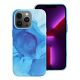 Kožený kryt - Mag Cover  iPhone 13 Pro modrý 
