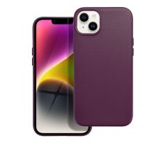 Kožený kryt - Mag Cover  iPhone 14 Plus fialový