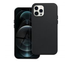 Kožený kryt - Mag Cover  iPhone 12 Pro černý