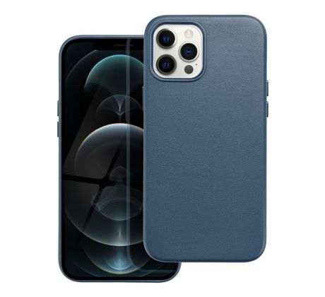 Kožený kryt - Mag Cover  iPhone 12 Pro Max modrý