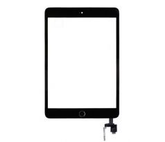 Apple iPad Mini 3 - dotyková plocha, sklo (digitizér) s IC konektorem a home buttonem - černý