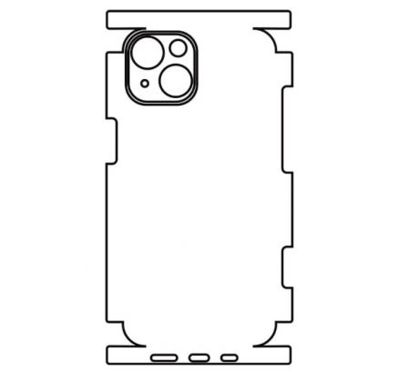 Hydrogel - matná zadní ochranná fólie - iPhone 14, typ výřezu 10