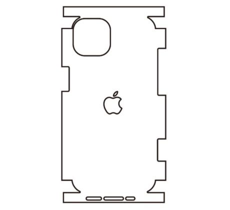 Hydrogel - matná zadní ochranná fólie - iPhone 14, typ výřezu 11
