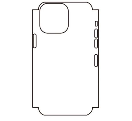Hydrogel - matná zadní ochranná fólie - iPhone 14 Pro Max, typ výřezu 4