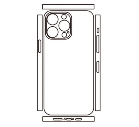 Hydrogel - zadní ochranná fólie - iPhone 14 Pro Max, typ výřezu 8