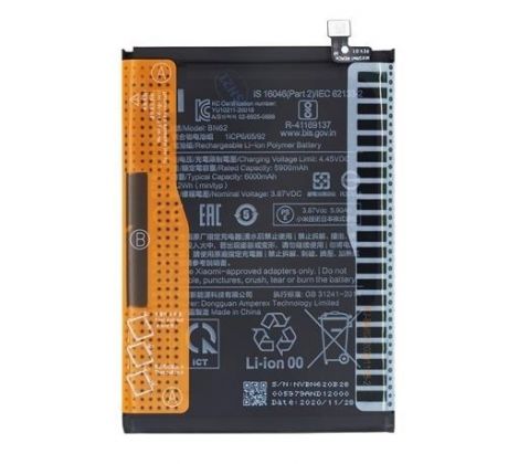 Baterie Xiaomi Redmi 9T, Redmi Note 9 BN62 6000mAh (Service Pack)