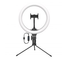 SLEVA - ROZBALENÝ KUS Baseus Live Stream Holder Ring Light Selfie Tripod Black