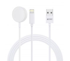 TECH-PROTECT ULTRABOOST 2IN1 MAGNETIC CHARGING CABLE & LIGHTNING 150CM APPLE WATCH WHITE