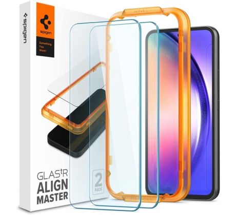 2KS V BALENÍ, SET 2 OCHRANNÝCH SKEL SPIGEN ALM GLAS.TR 2-PACK SAMSUNG GALAXY A54 5G CLEAR
