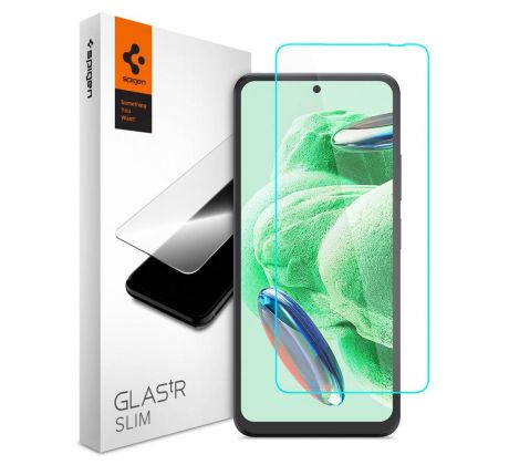 2KS V BALENÍ, SET 2 OCHRANNÝCH SKEL SPIGEN GLAS.TR SLIM 2-PACK XIAOMI REDMI NOTE 12 5G / POCO X5 5G CLEAR