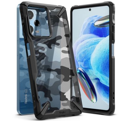 KRYT RINGKE FUSION X XIAOMI REDMI NOTE 12 PRO 5G / POCO X5 PRO 5G CAMO BLACK