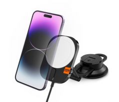 DRŽÁK DO AUTA SPIGEN ITM35W ONETAP PRO 3 MAGNETIC MAGSAFE DASHBOARD CAR MOUNT WIRELESS CHARGER BLACK