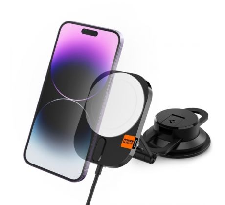 DRŽÁK DO AUTA SPIGEN ITM35W ONETAP PRO 3 MAGNETIC MAGSAFE DASHBOARD CAR MOUNT WIRELESS CHARGER BLACK