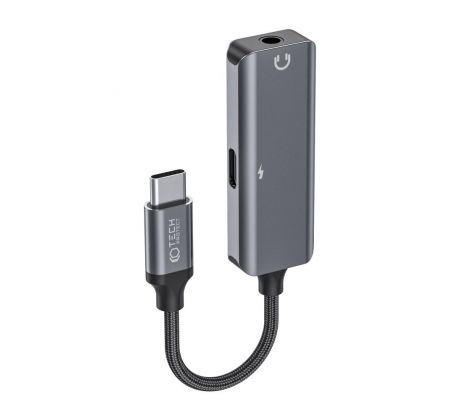 REDUKCE TECH-PROTECT ULTRABOOST ADAPTER TYPE-C TO MINI JACK 3.5MM & TYPE-C BLACK