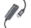 REDUKCE TECH-PROTECT ULTRABOOST ADAPTER TYPE-C TO MINI JACK 3.5MM & TYPE-C BLACK