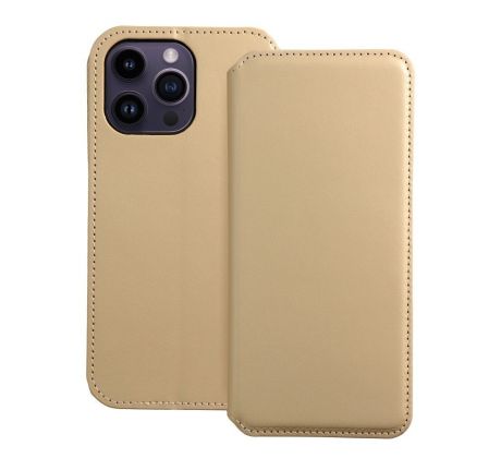 Dual Pocket book  iPhone 14 Pro Max zlatý