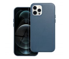 Kožený kryt - Mag Cover  iPhone 12 Pro indigo modrý