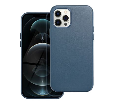 Kožený kryt - Mag Cover  iPhone 12 Pro indigo modrý