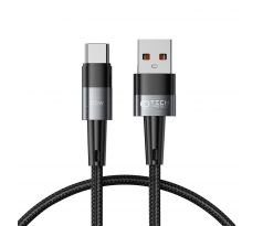 NABÍJECÍ A DATOVÝ KABEL TECH-PROTECT ULTRABOOST TYPE-C CABLE 66W/6A 25CM GREY