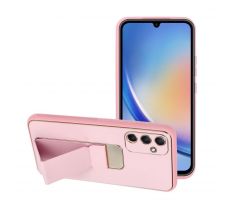 LEATHER Case Kickstand  Samsung Galaxy A34 5G růžový