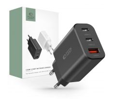 SÍŤOVÁ NABÍJEČKA NA MOBIL A TABLET TECH-PROTECT NC30W 3-PORT NETWORK CHARGER PD30W/QC3.0 BLACK