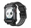 ŘEMÍNEK S OCHRANNÝM SKLEM SUPCASE UNICORN BEETLE PRO & TEMPERED GLASS APPLE WATCH 4 / 5 / 6 / 7 / 8 / 9 / SE (44 / 45 MM) BLACK