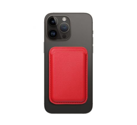 Magnetická peněženka s MagSafe - Mag Wallet - červená