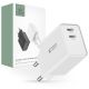 SÍŤOVÁ NABÍJEČKA NA MOBIL A TABLET TECH-PROTECT C35W 2-PORT NETWORK CHARGER PD35W WHITE