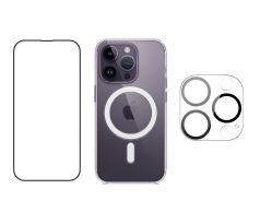3PACK - Hydrogel + Crystal Air kryt s MagSafe + ochranné sklíčko kamery pro iPhone 14 Pro Max