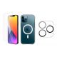 3PACK - Ochranné sklo + Crystal Air kryt s MagSafe + ochranné sklíčko kamery pro iPhone 12 Pro Max