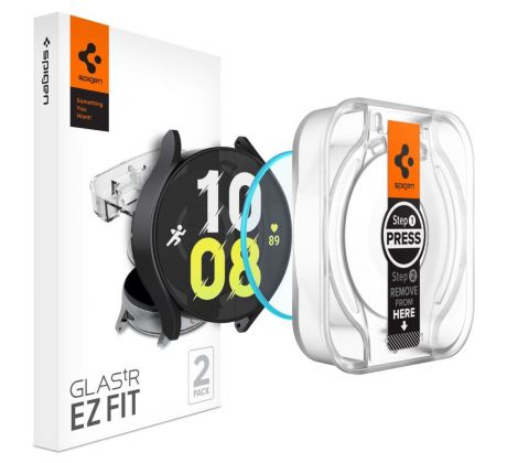 2KS V BALENÍ, SET 2 OCHRANNÝCH SKEL SPIGEN GLAS.TR ”EZ-FIT” 2-PACK SAMSUNG GALAXY WATCH 6 (44 MM) CLEAR