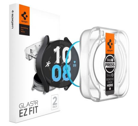 2KS V BALENÍ, SET 2 OCHRANNÝCH SKEL SPIGEN GLAS.TR ”EZ-FIT” 2-PACK SAMSUNG GALAXY WATCH 6 (40 MM) CLEAR