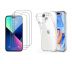4PACK - 3x ochranné tvrzené sklo + průsvitný kryt - iPhone 15 