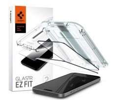 2KS V BALENÍ, SET 2 OCHRANNÝCH SKEL SPIGEN GLAS.TR ”EZ FIT” FC 2-PACK iPhone 15 Plus BLACK