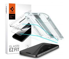 OCHRANNÉ TVRZENÉ SKLO SPIGEN GLAS.TR ”EZ FIT” 2-PACK iPhone 15 Pro CLEAR