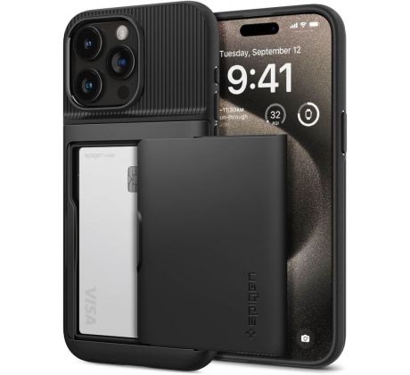 KRYT SPIGEN SLIM ARMOR CS iPhone 15 Pro Max BLACK