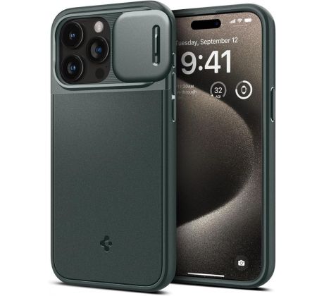 KRYT SPIGEN OPTIK ARMOR MAG MAGSAFE iPhone 15 Pro Max ABYSS GREEN