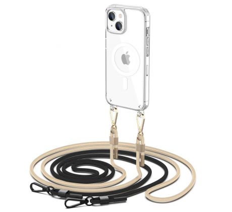 KRYT TECH-PROTECT FLEXAir CHAIN MAGSAFE iPhone 15 BLACK & BEIGE