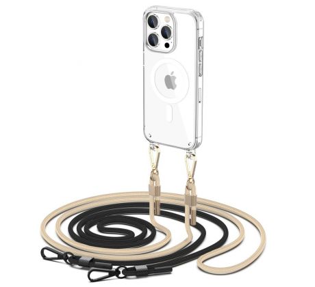 KRYT TECH-PROTECT FLEXAir CHAIN MAGSAFE iPhone 15 Pro Max BLACK & BEIGE