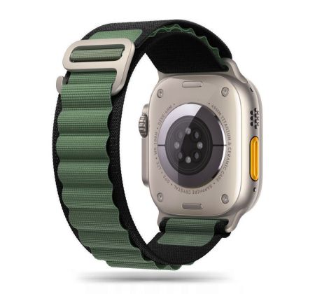 ŘEMÍNEK TECH-PROTECT NYLON PRO APPLE WATCH 4 / 5 / 6 / 7 / 8 / 9 / SE / ULTRA 1 / 2 (42 / 44 / 45 / 49 MM) BLACK / MILITARY GREEN