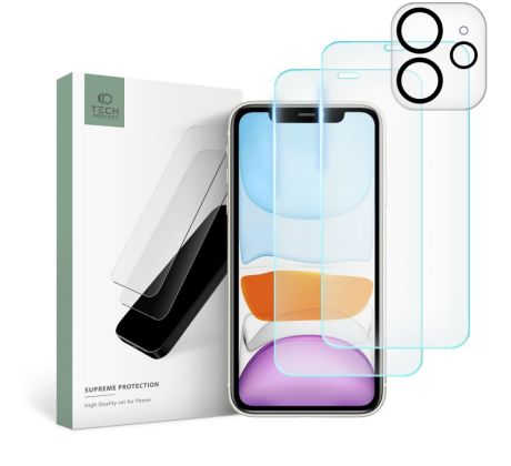 3PACK OCHRANNÝCH SKEL TECH-PROTECT SUPREME SET iPhone 11 CLEAR