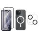 3PACK - 3D Ochranné sklo + Crystal Air kryt s MagSafe + ochranné sklíčko kamery pro iPhone 15 