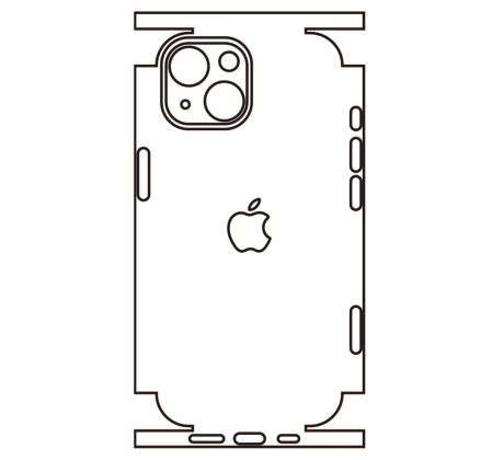 Hydrogel - matná zadní ochranná fólie - iPhone 15 